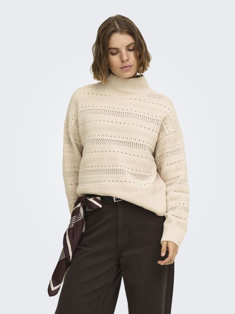 ONLGLOBE LS PATTERN HIGHNECK B 180083 Birch