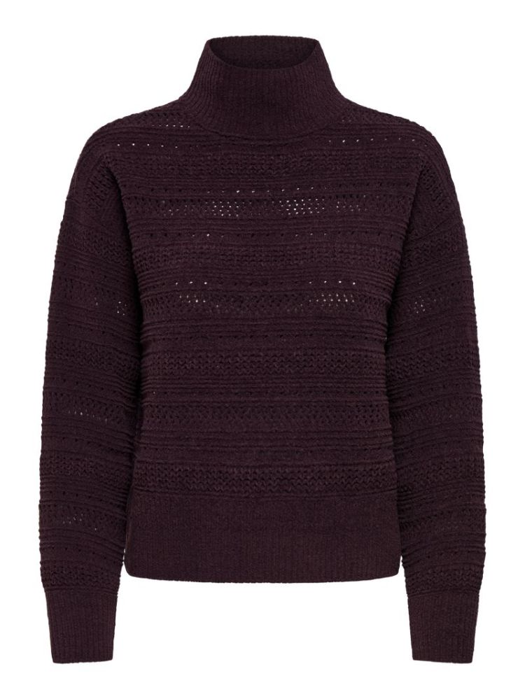 ONLGLOBE LS PATTERN HIGHNECK B 184723 Fudge