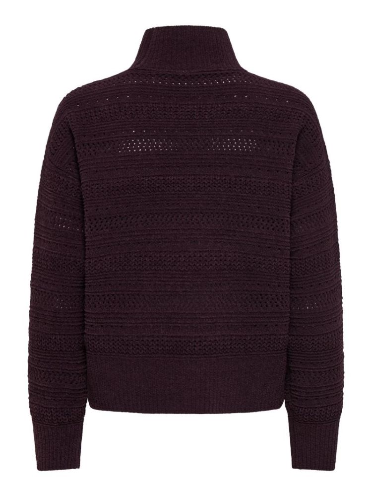 ONLGLOBE LS PATTERN HIGHNECK B 184723 Fudge