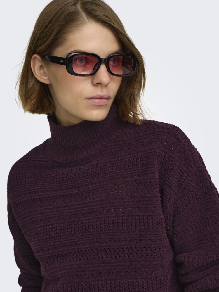 ONLGLOBE LS PATTERN HIGHNECK B 184723 Fudge