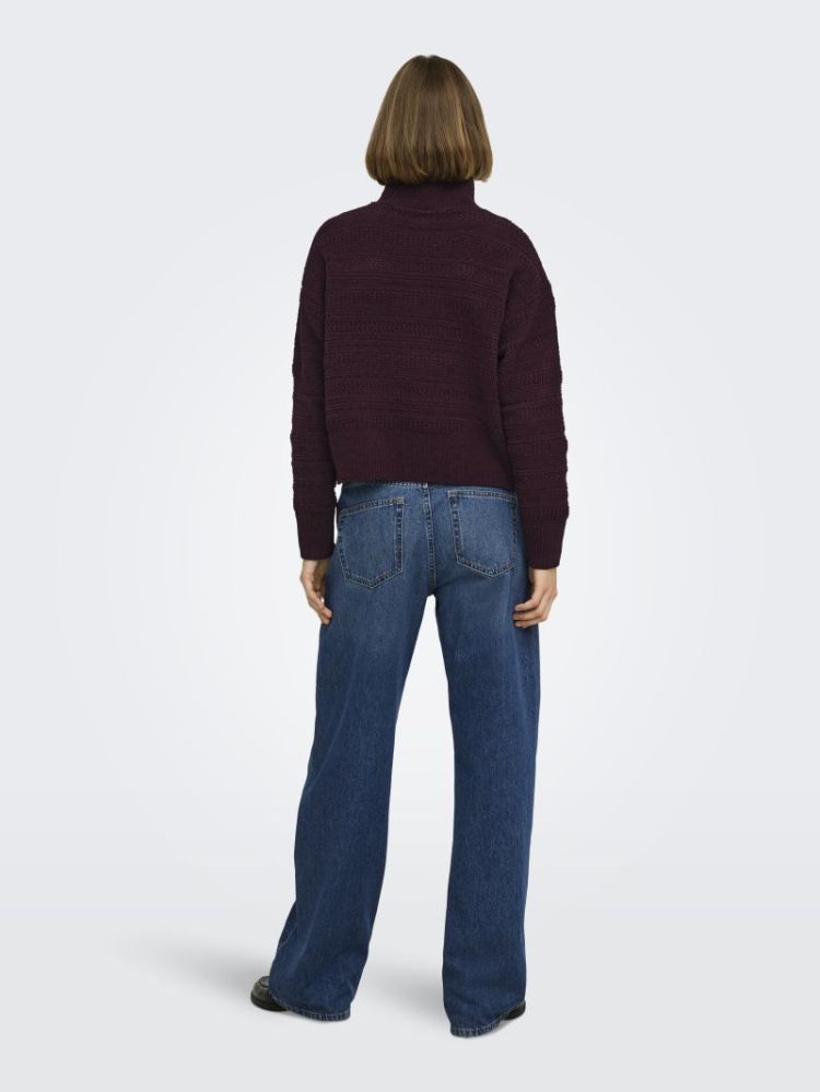 ONLGLOBE LS PATTERN HIGHNECK B 184723 Fudge