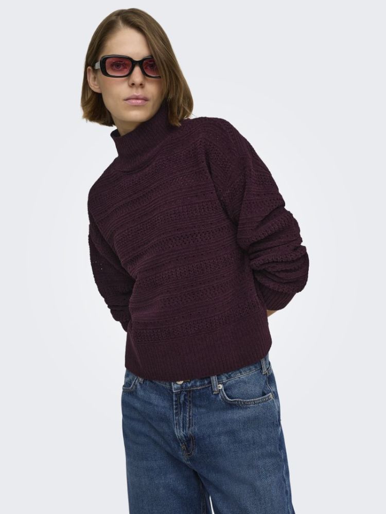 ONLGLOBE LS PATTERN HIGHNECK B 184723 Fudge