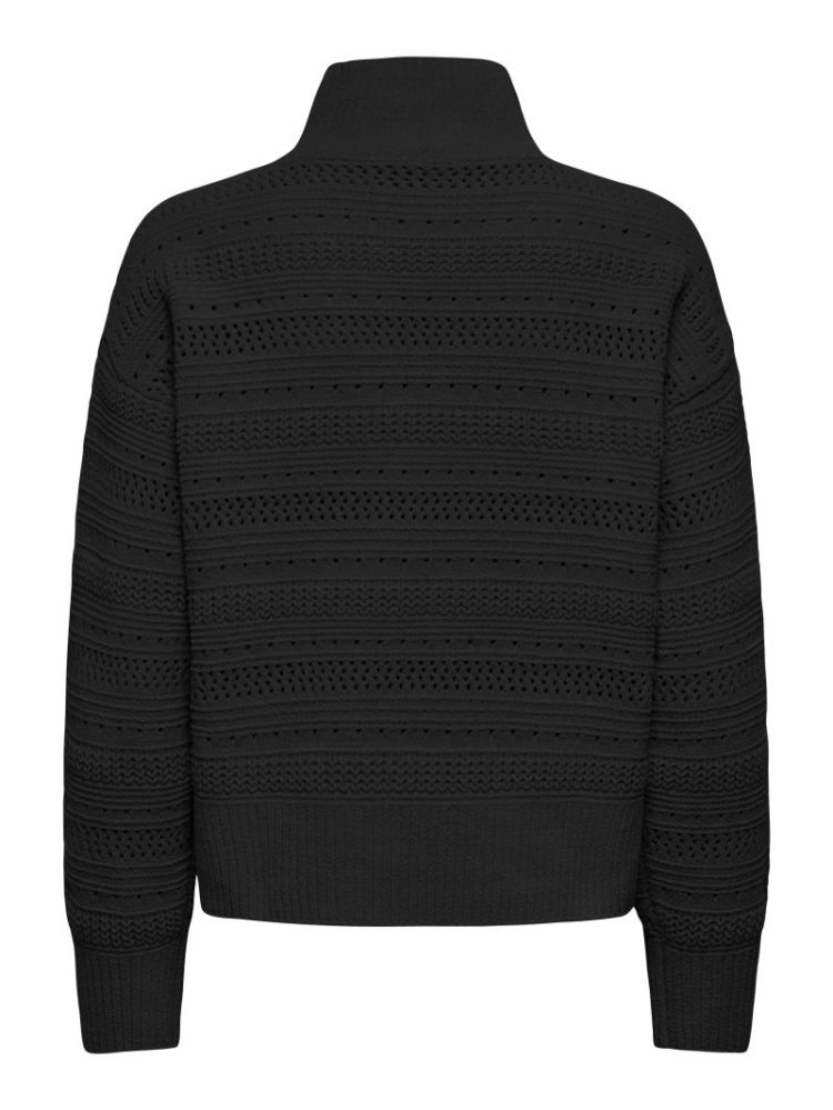 ONLGLOBE LS PATTERN HIGHNECK B 177911 Black