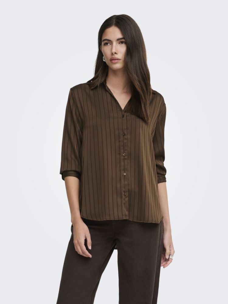 ONLLYRIA LS STRIPE SHIRT WVN 286318 Carafe