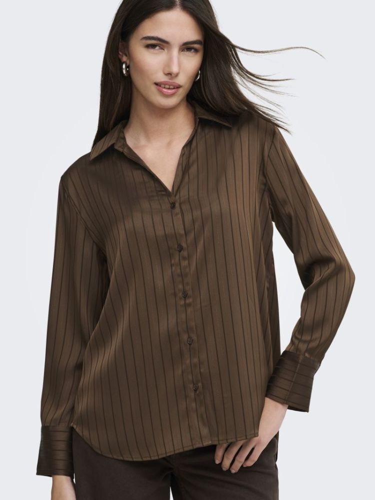 ONLLYRIA LS STRIPE SHIRT WVN 286318 Carafe