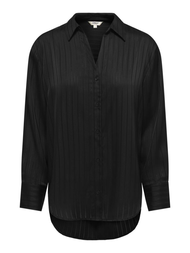 ONLLYRIA LS STRIPE SHIRT WVN 177911 Black