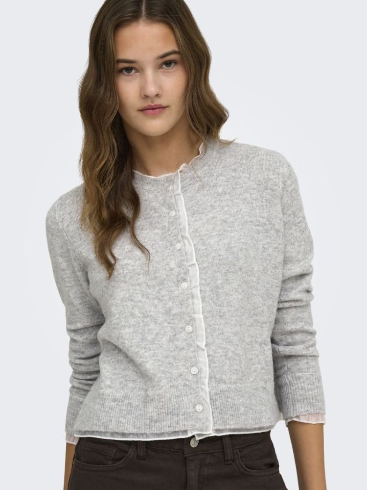 ONLRINE LS O-NECK MIX CARDIGAN 179073001 Light