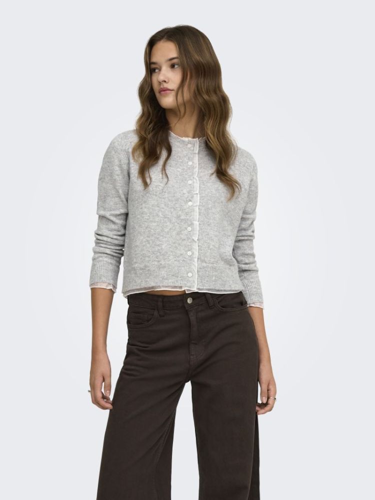 ONLRINE LS O-NECK MIX CARDIGAN 179073001 Light