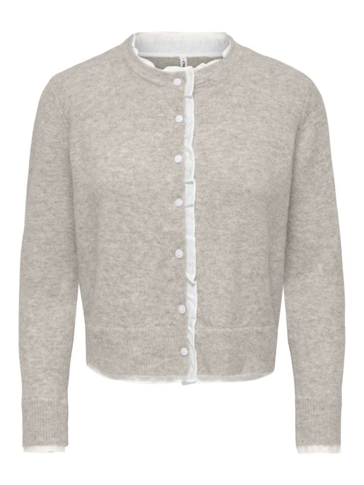 ONLRINE LS O-NECK MIX CARDIGAN 180069001 Beige