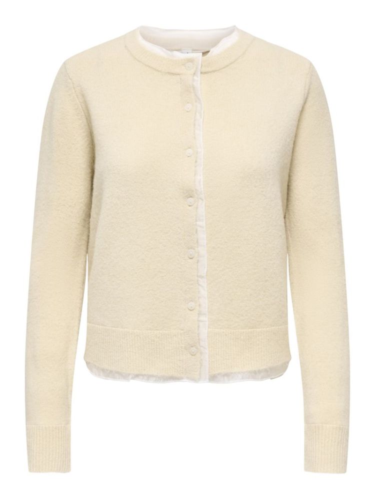 ONLRINE LS O-NECK MIX CARDIGAN 180069001 Beige
