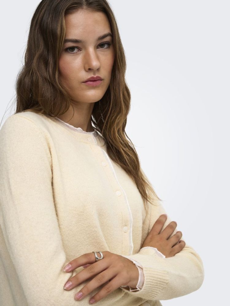 ONLRINE LS O-NECK MIX CARDIGAN 180069001 Beige