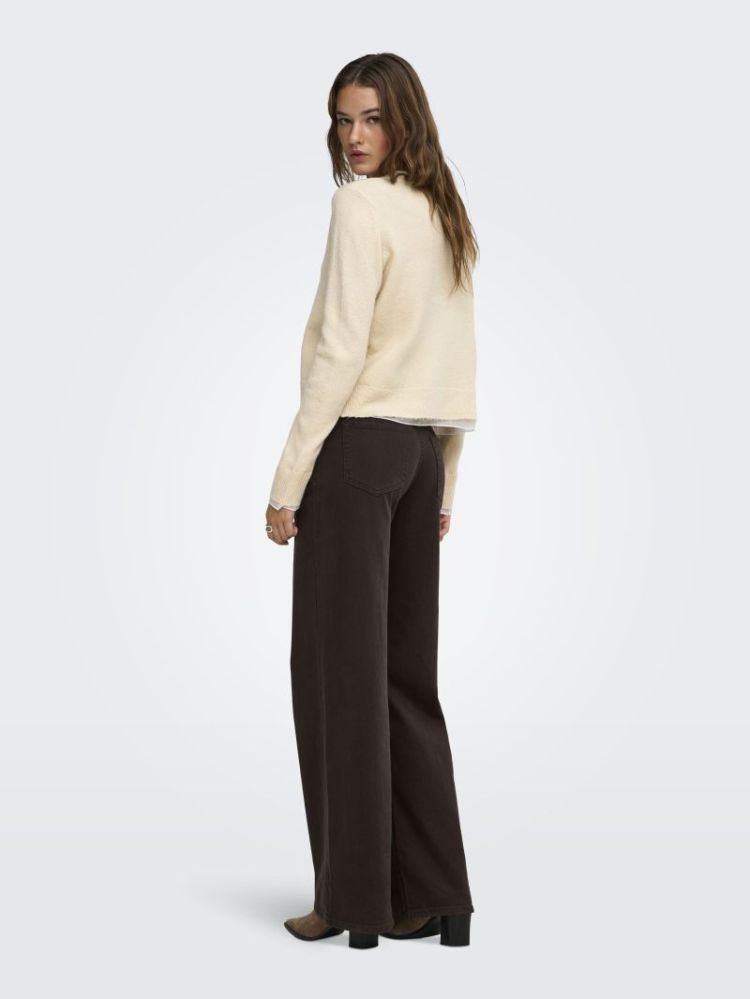 ONLRINE LS O-NECK MIX CARDIGAN 180069001 Beige