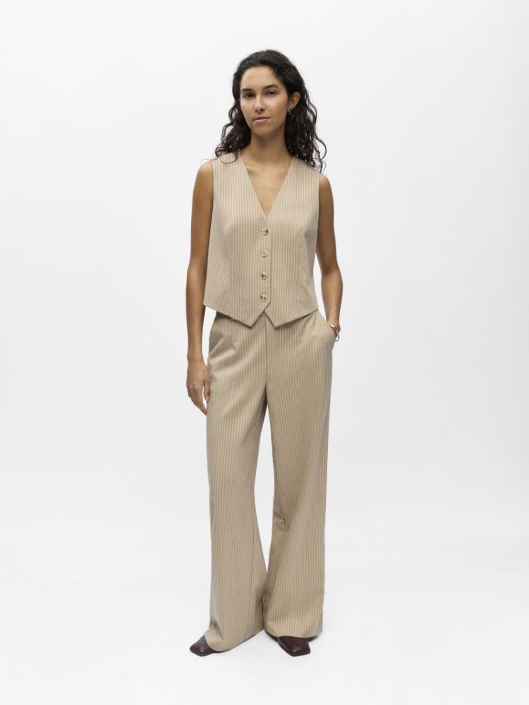 OBJLISA RE SHORT WAISTCOAT AOP 183561003 Humus