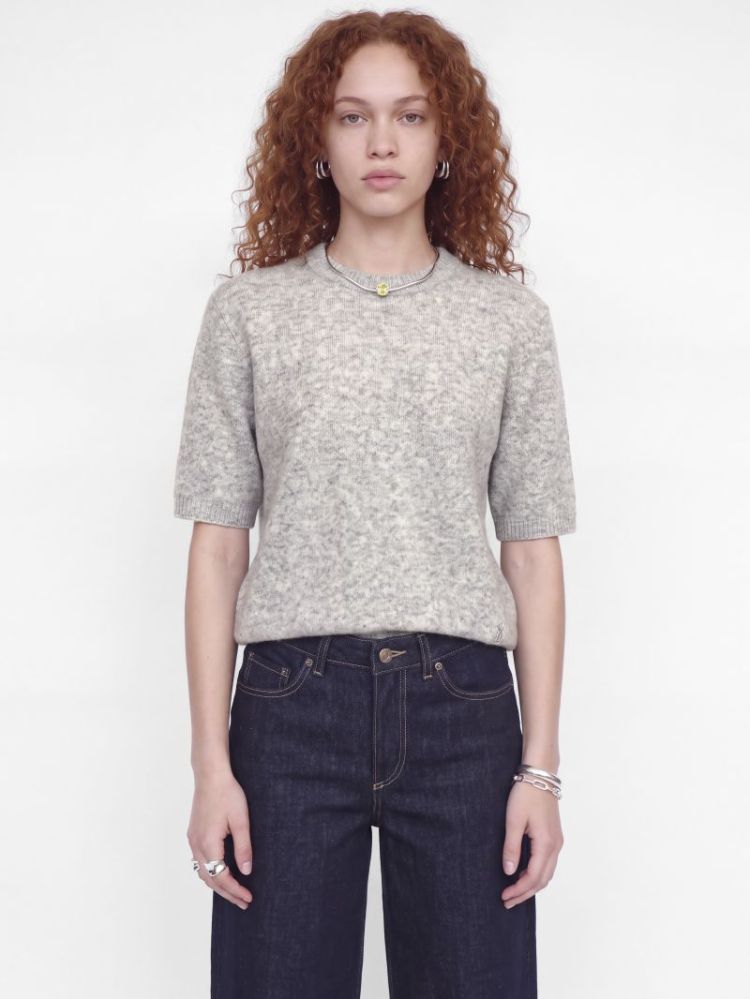 JXVALERIA SS KNIT 179085 Light Gr