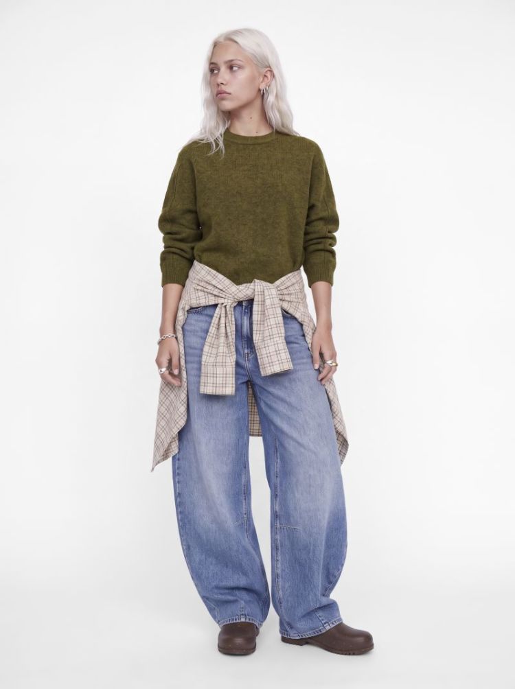 JXVALERIA CREW NECK KNIT 176062 Nutria