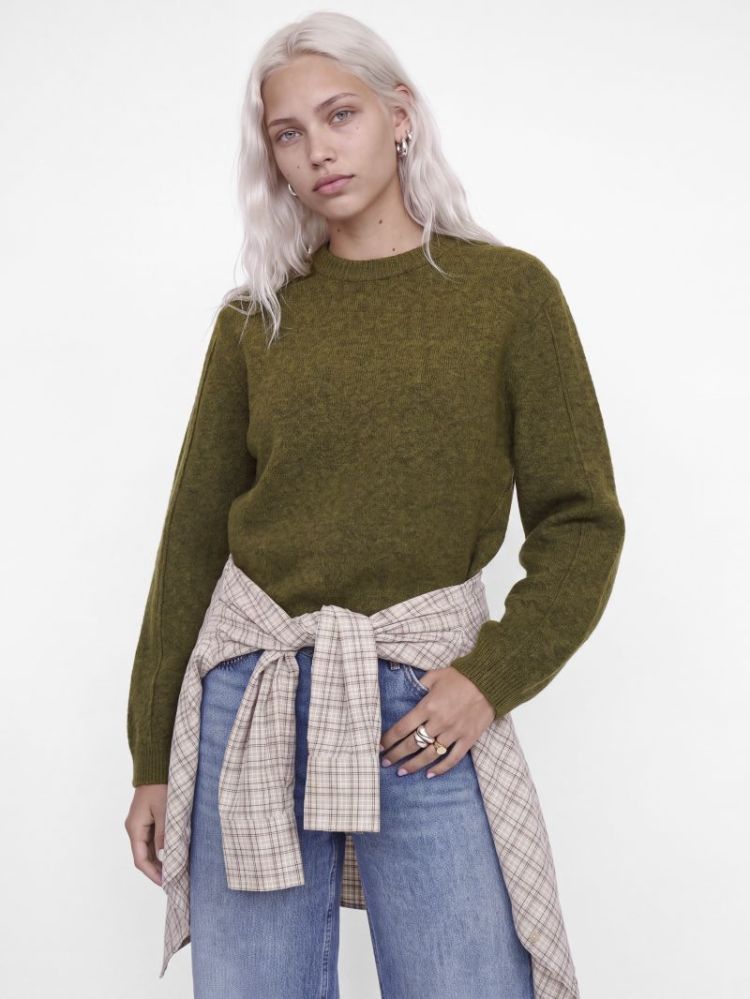 JXVALERIA CREW NECK KNIT 176062 Nutria