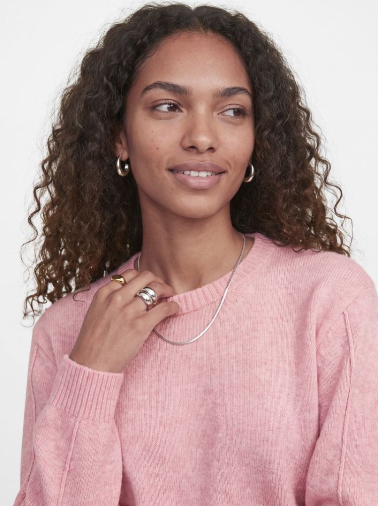 JXVALERIA CREW NECK KNIT 176935 Pink Nec