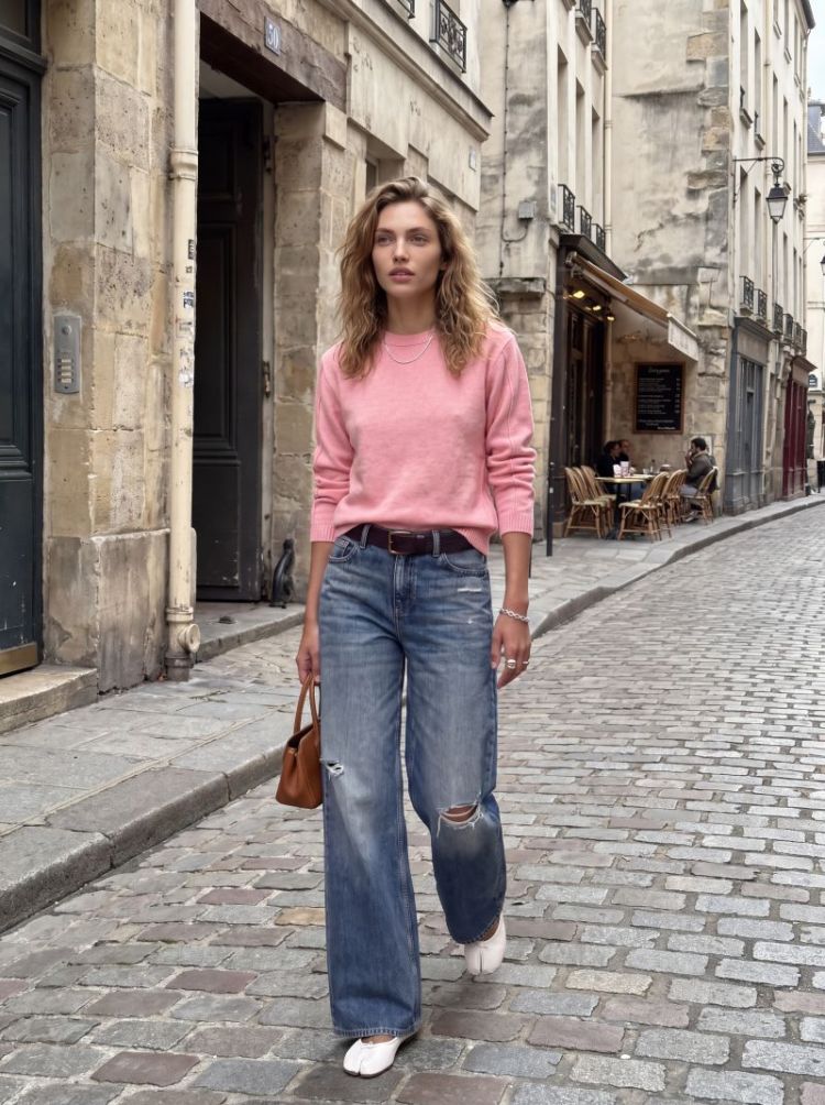 JXVALERIA CREW NECK KNIT 176935 Pink Nec