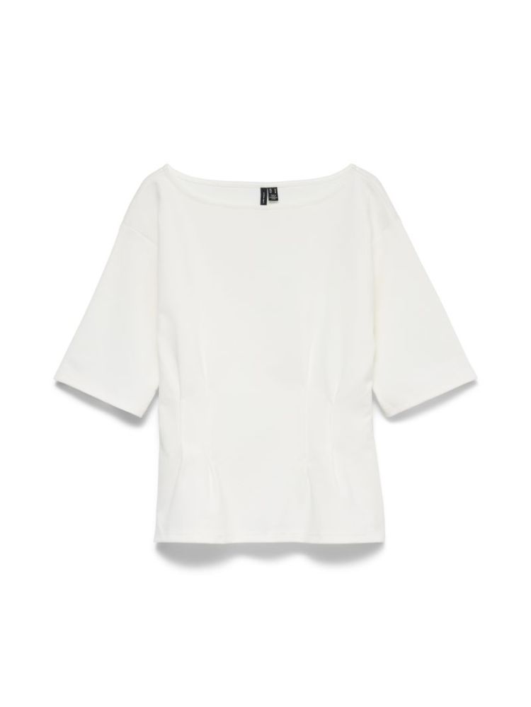 VMBJORK SS BOATNECK TOP JRS 175598 Snow Whi