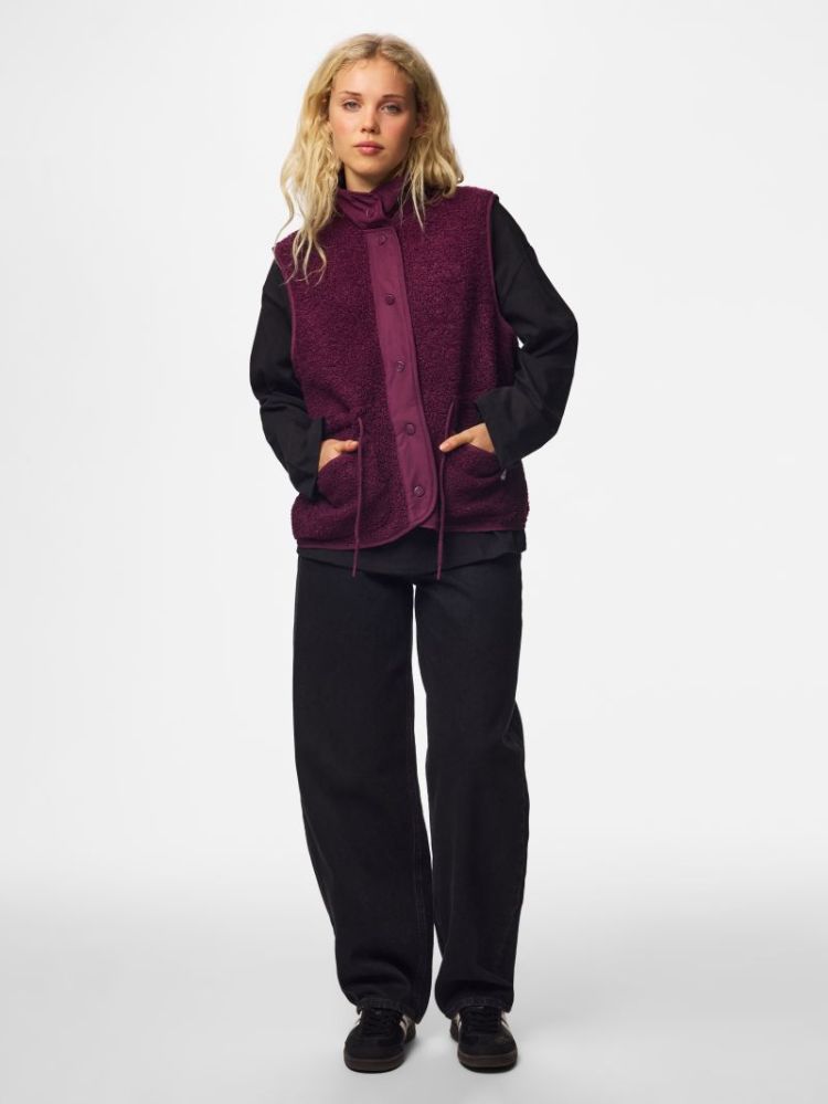 PCKATTY HIGH NECK VEST BC 294444 Pickled