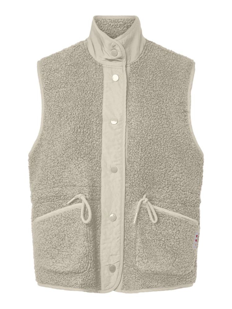 PCKATTY HIGH NECK VEST BC 245215 Birch