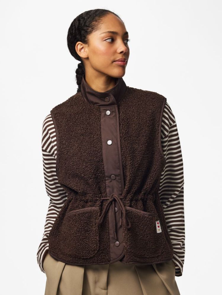 PCKATTY HIGH NECK VEST BC 302664 Hot Fudg