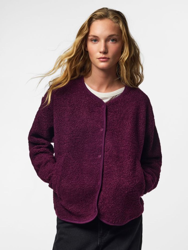 PCKATTY TEDDY JACKET BC 294444 Pickled