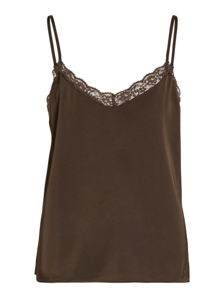 VIENNA RAVENNA LACE SINGLET -  196326 Coffee B