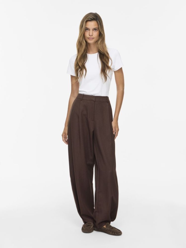VILEORA HW BARREL ANKLE PANTS 196326001 Coffe