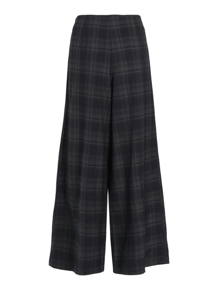 VISINA HW WIDE CHECK PANTS 227515002 Navy