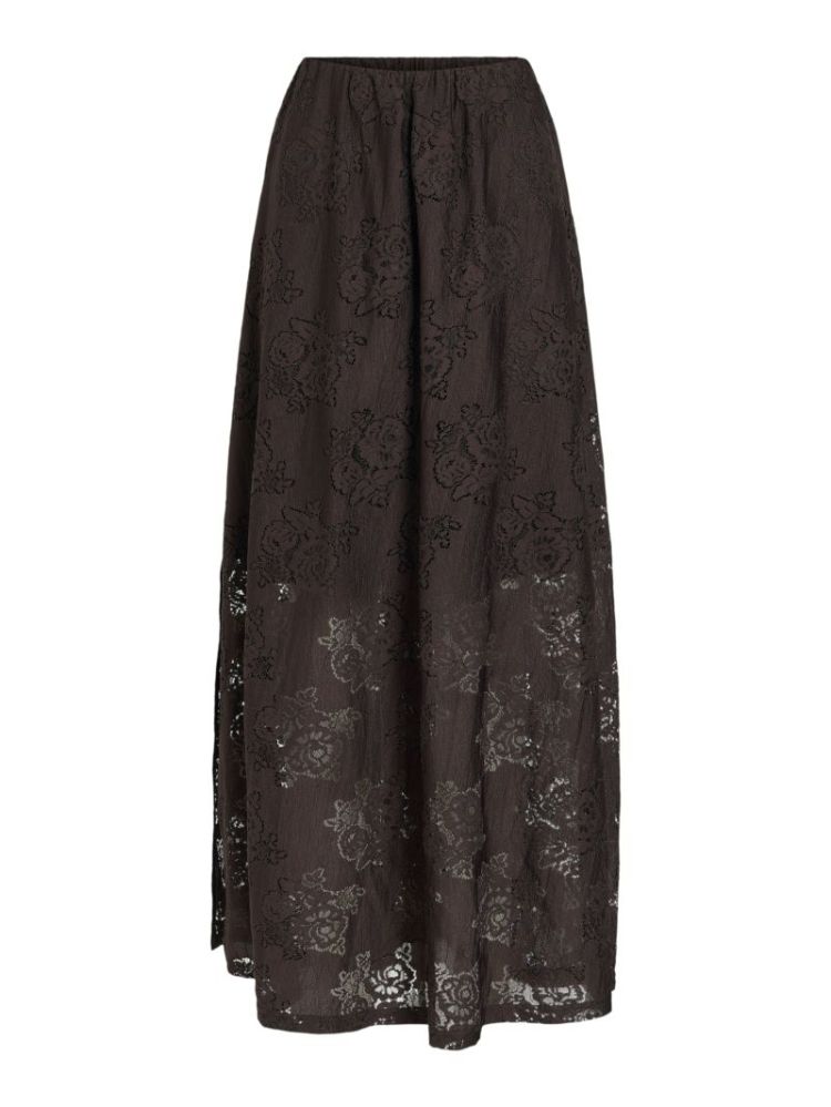 VIMAVEN LACE MAXI SKIRT 196326 Coffee B