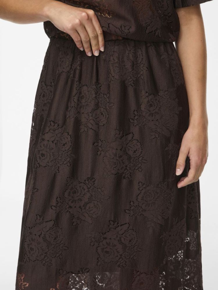 VIMAVEN LACE MAXI SKIRT 196326 Coffee B