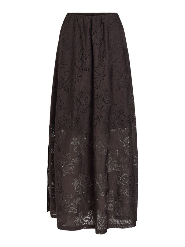 VIMAVEN LACE MAXI SKIRT 196326 Coffee B