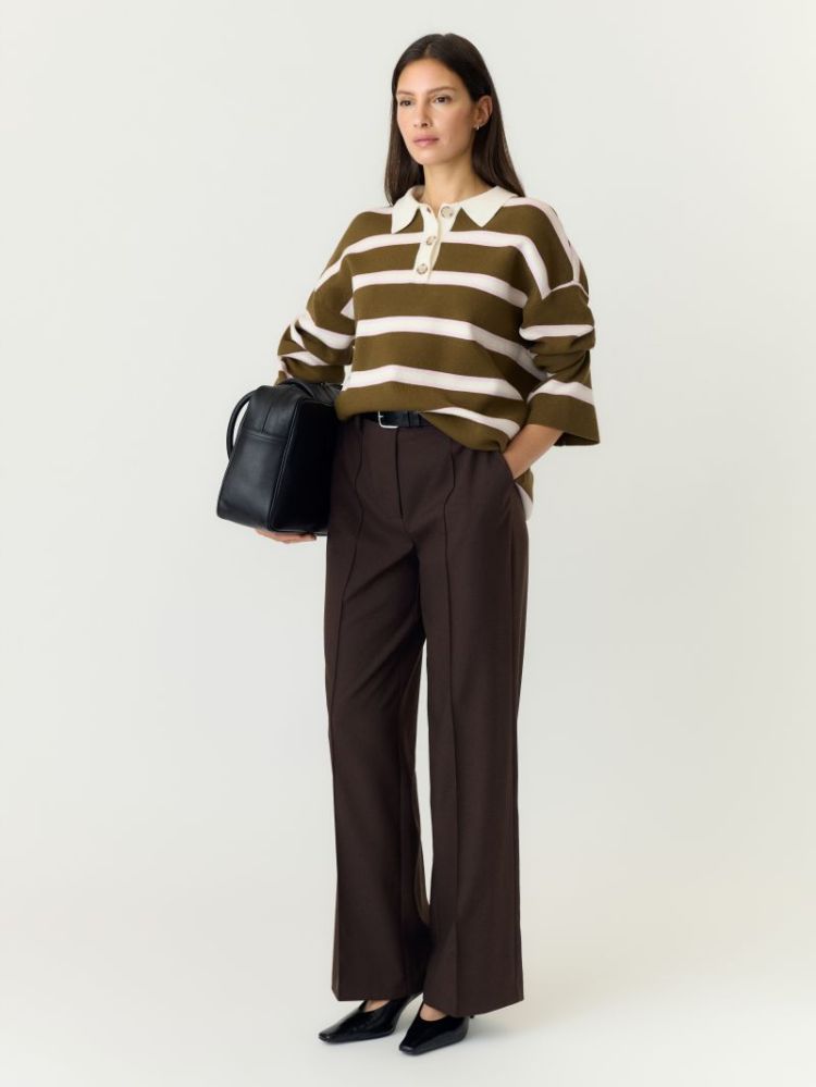 YASISABELL LS POLO KNIT PULLOV 224298001 Fir G