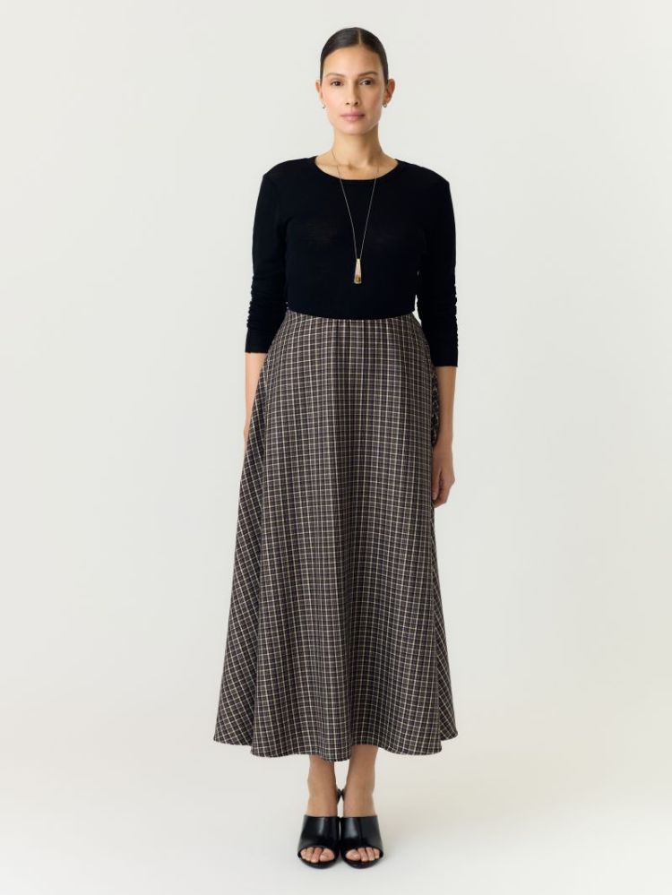 YASTULVA HW LONG SKIRT S. 190939001 Black