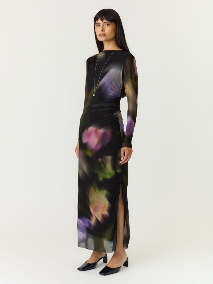YASSHAMA LS LONG MESH DRESS 190939001 Black