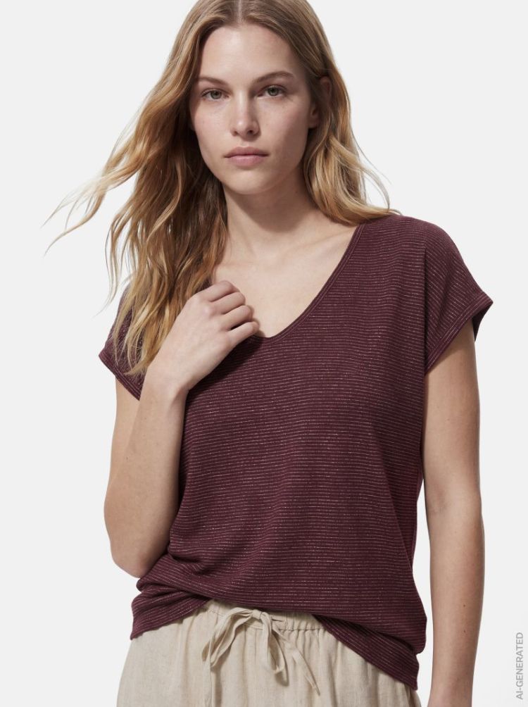 PCBILLO TEE LUREX STRIPES JRS 190650007 Winet
