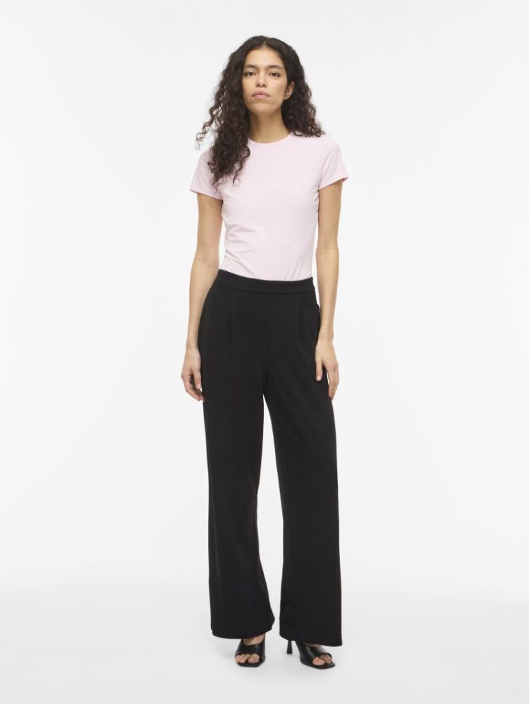VIBENNE HW WIDE PLEAT JRS PANT 295042 Black Be