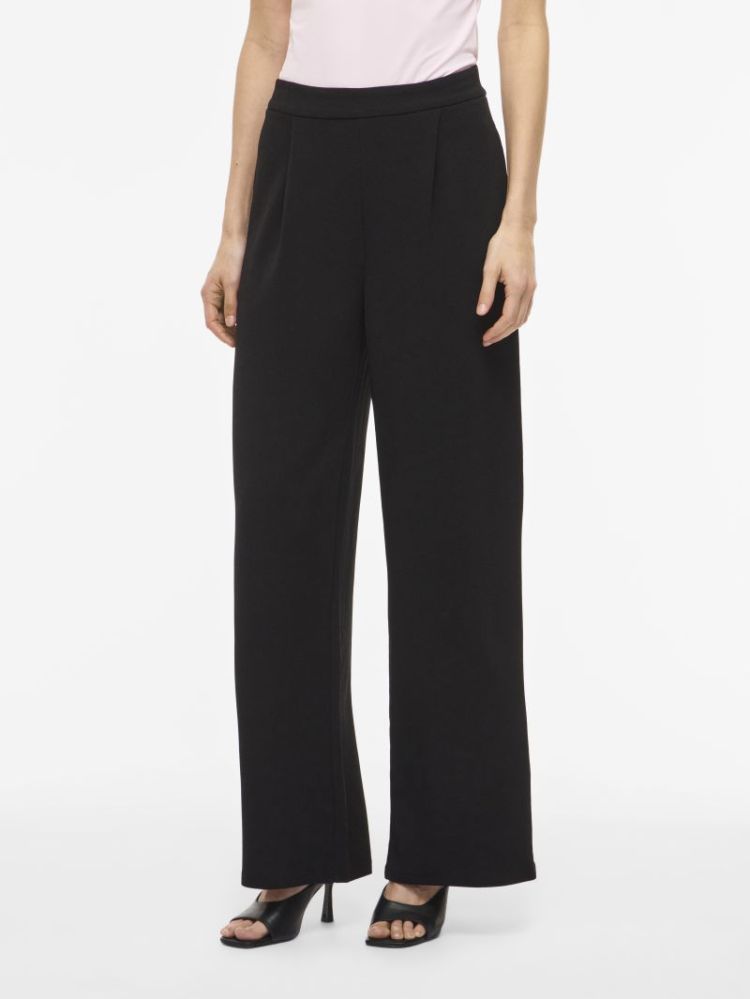 VIBENNE HW WIDE PLEAT JRS PANT 295042 Black Be