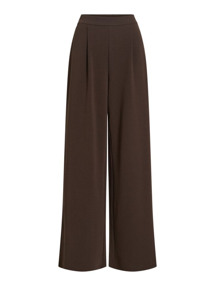VIBENNE HW WIDE PLEAT JRS PANT 196326 Coffee B
