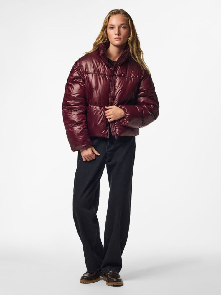 PCAMILIA SHORT PUFFER JACKET P 190650 Winetast