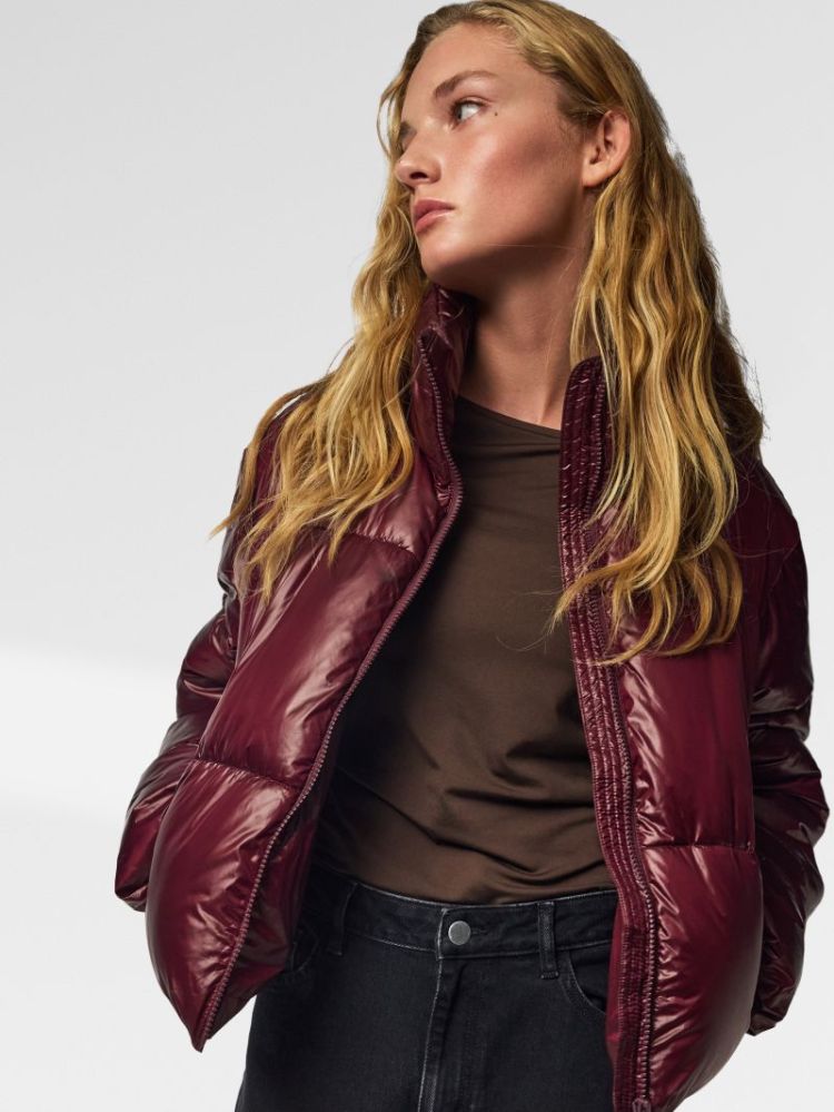 PCAMILIA SHORT PUFFER JACKET P 190650 Winetast