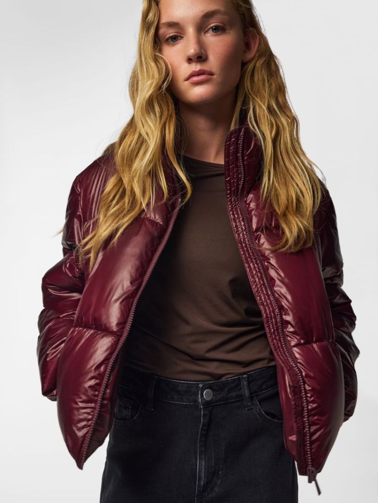PCAMILIA SHORT PUFFER JACKET P 190650 Winetast