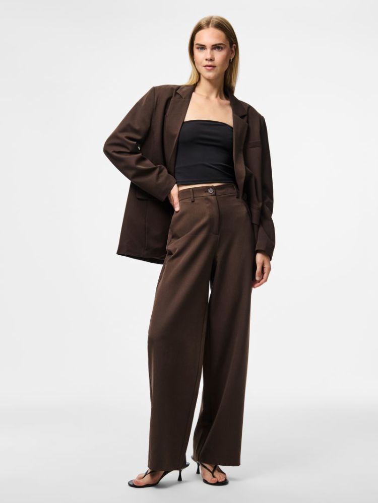 PCKAMIL LS LOOSE BLAZER NOOS B 302664 Hot Fudg
