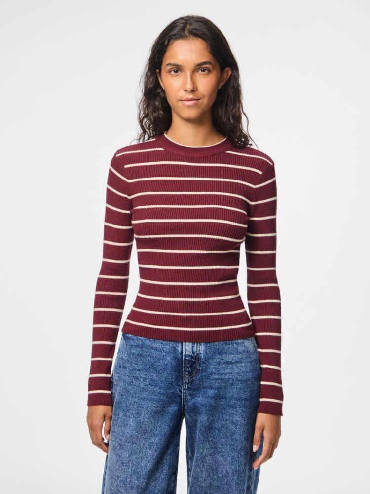 PCMIRA NEW LS O-NECK KNIT NOOS 188938002 Tawny