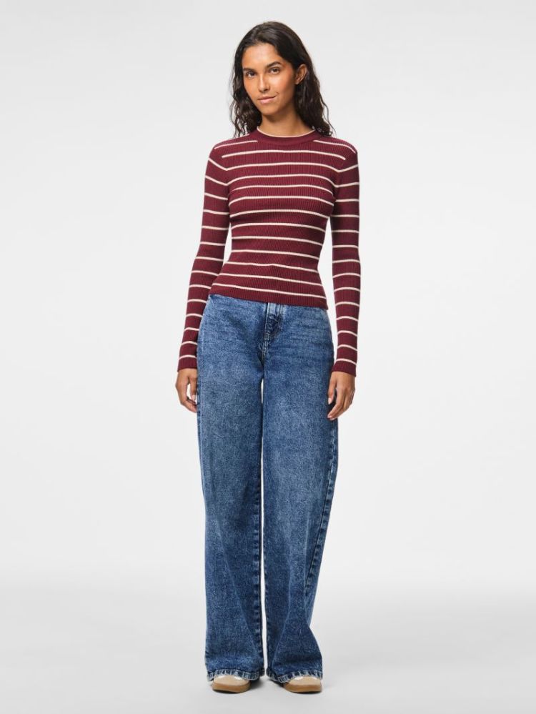 PCMIRA NEW LS O-NECK KNIT NOOS 188938002 Tawny