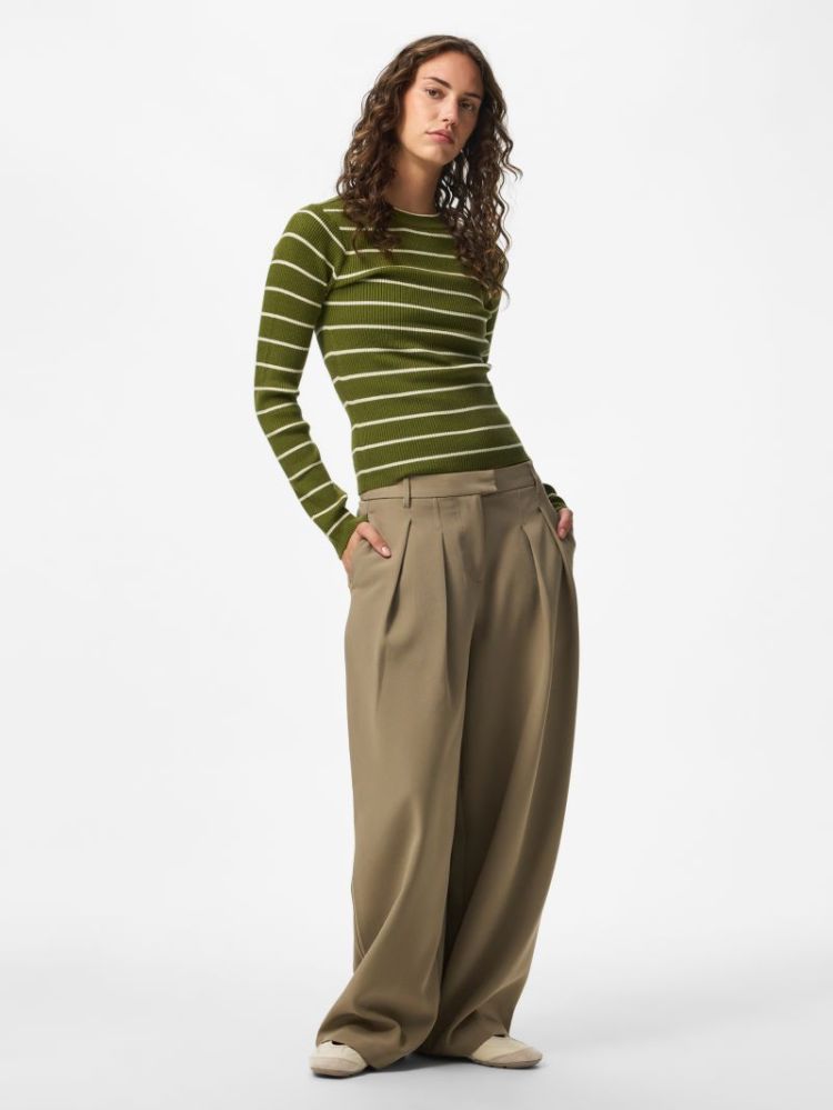 PCMIRA NEW LS O-NECK KNIT NOOS 304144002 Sphag