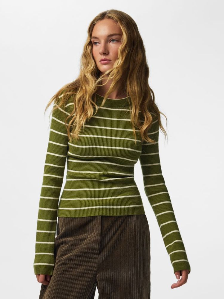 PCMIRA NEW LS O-NECK KNIT NOOS 304144002 Sphag