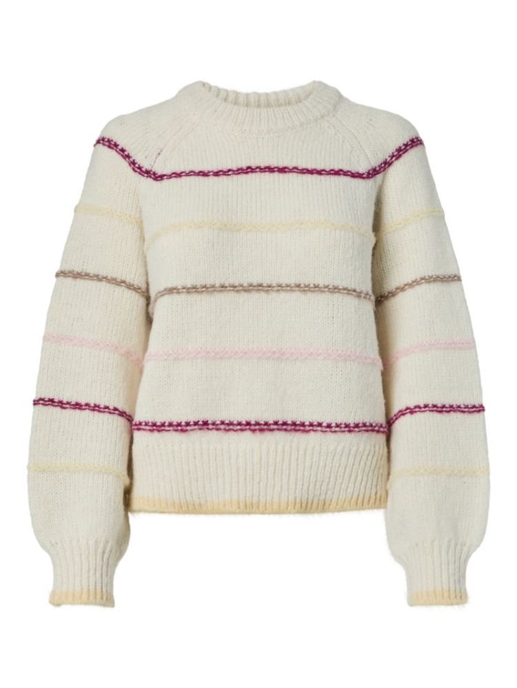 PCNELIA LS O-NECK KNIT NOOS BC 245215012 Birch