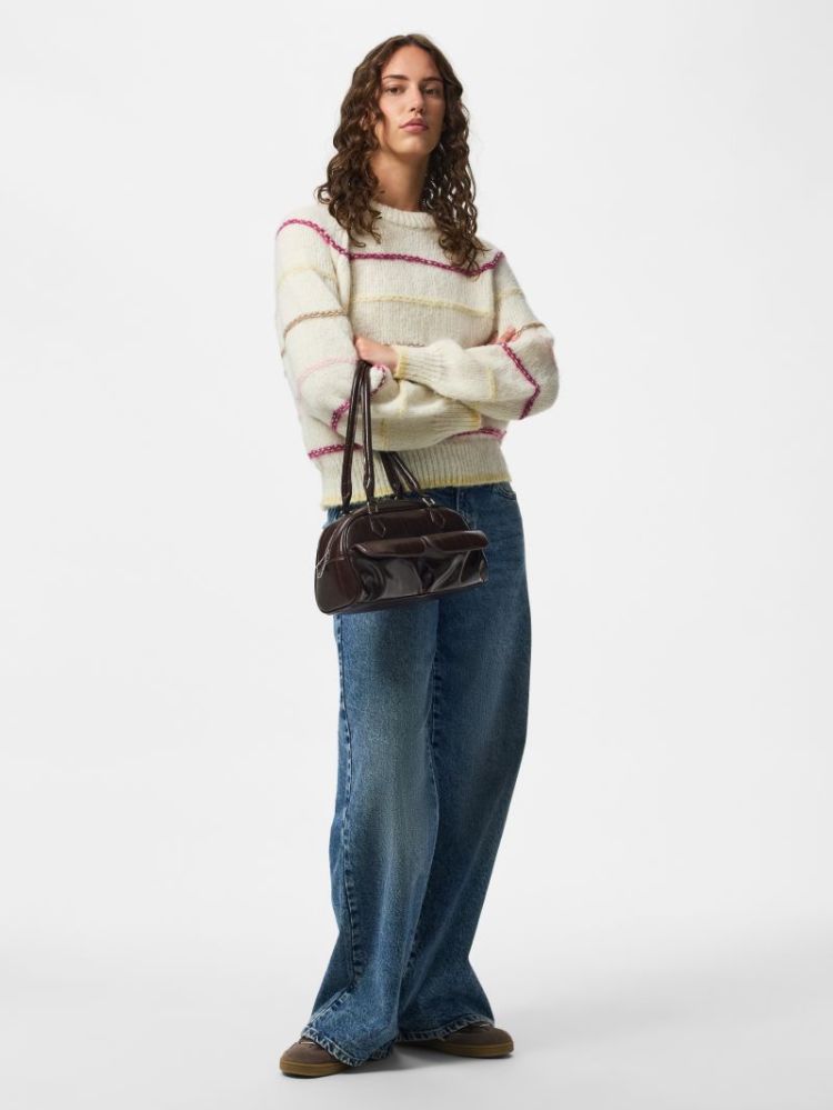PCNELIA LS O-NECK KNIT NOOS BC 245215012 Birch